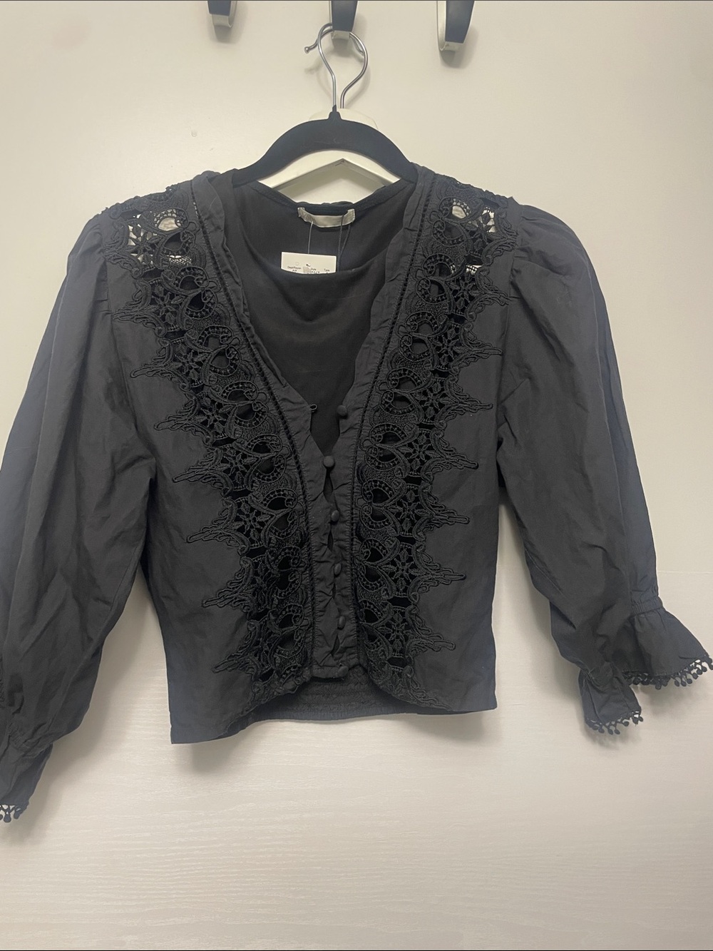 Free people blouse black gothic